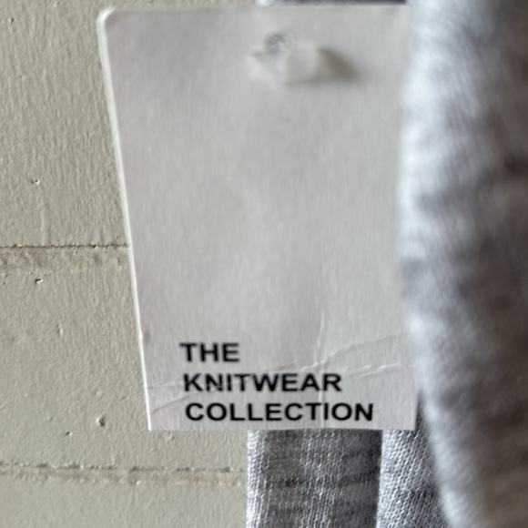 Zara Knit heather gray lightweight oversized sweater w/ tie bottom sleeves - Picture 6 of 8